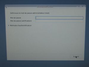 configuration du mot de passe root